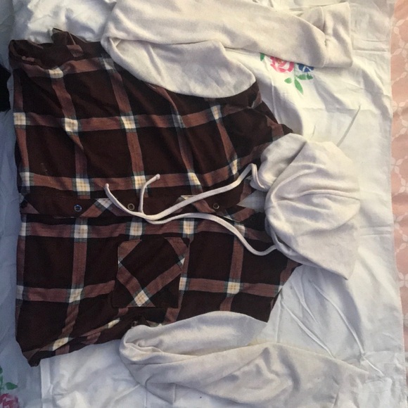 Button up flannel hoodie - Picture 1 of 1